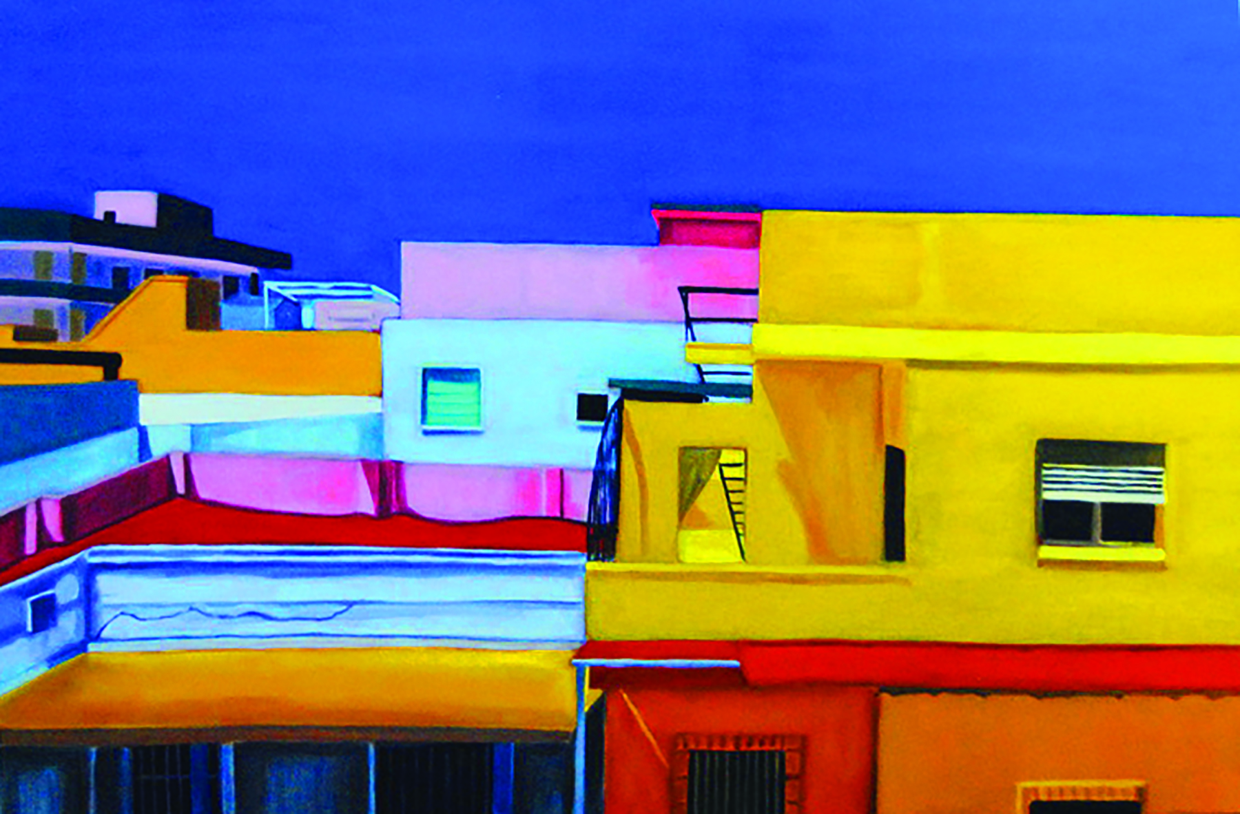 Oil and flashe on canvas, 24 x 36"